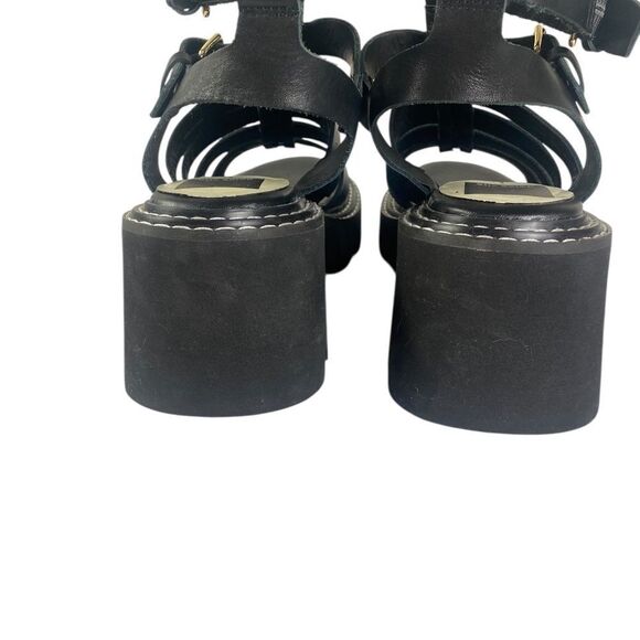 Dolce Vita 6.5 Gladiater sandals Bloomingdales black leather platform streetwear - Picture 5 of 7